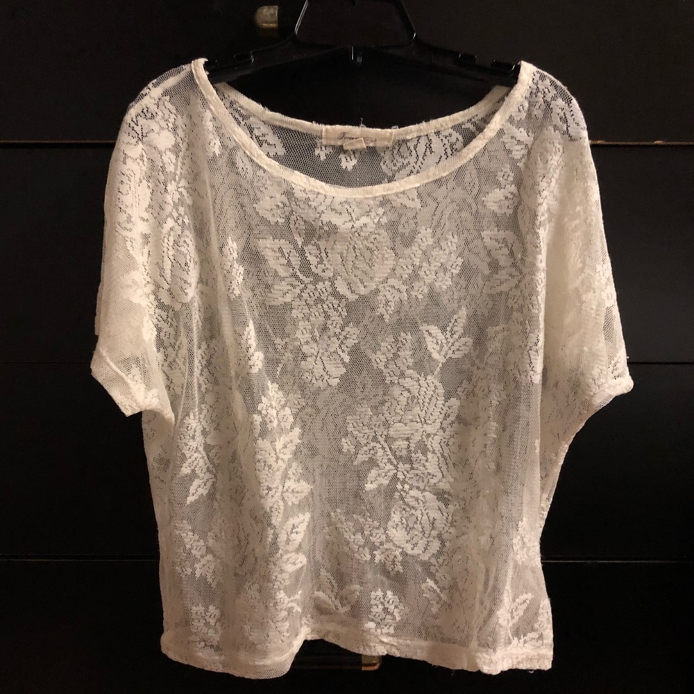 Floral White batiste top